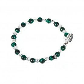 GERBA - COLLEZIONE SUN - BRACCIALE REALIZZATO CON FILO CERATO, PIETRE DURE E COMPO IN ARGENTO