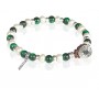 GERBA - COLLEZIONE PEARL - BRACCIALE IN ARGENTO 925, CON FILO CERATO E PIETRE DURE