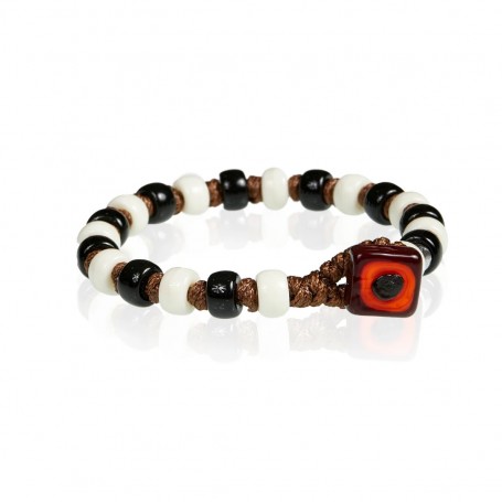 GERBA - COLLEZIONE COLORED - BRACCIALE IN ARGENTO 925, PERLA FATTA A MANO IN VETRO DI MURANO