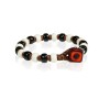 GERBA - COLLEZIONE COLORED - BRACCIALE IN ARGENTO 925, PERLA FATTA A MANO IN VETRO DI MURANO