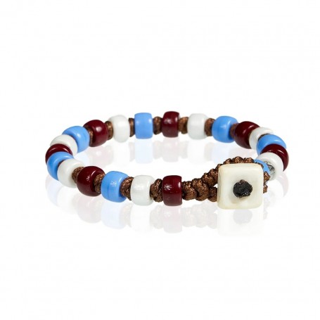 GERBA - COLLEZIONE COLORED - BRACCIALE IN ARGENTO 925, PERLA FATTA A MANO IN VETRO DI MURANO