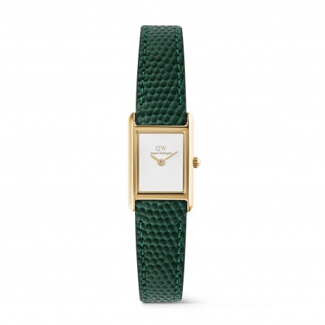DANIEL WELLINGTON - OROLOGIO BOUND MINI GREEN LIZARD GOLD - 17X25,9MM