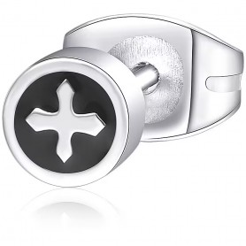 SAGAPO - COLLEZIONE RIPPLE - MONO ORECCHINO A LOBO IN ACCIAIO