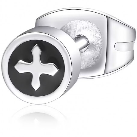 SAGAPO - COLLEZIONE RIPPLE - MONO ORECCHINO A LOBO IN ACCIAIO