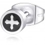 SAGAPO - COLLEZIONE RIPPLE - MONO ORECCHINO A LOBO IN ACCIAIO