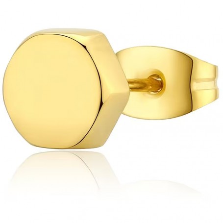 SAGAPO - COLLEZIONE SNAP - MONO ORECCHINO IN ACCIAIO E PVD ORO