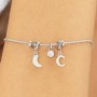 SAGAPO - COLLEZIONE JOY - CHARM IN ACCIAIO A FORMA DI LUNA