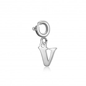 SAGAPO - COLLEZIONE JOY - CHARM IN ACCIAIO A FORMA DI LETTERA V