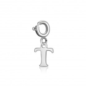 SAGAPO - COLLEZIONE JOY - CHARM IN ACCIAIO A FORMA DI LETTERA T