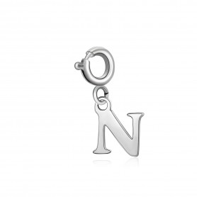 SAGAPO - COLLEZIONE JOY - CHARM IN ACCIAIO A FORMA DI LETTERA N