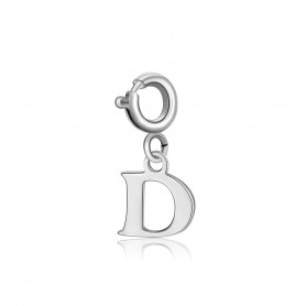 SAGAPO - COLLEZIONE JOY - CHARM IN ACCIAIO A FORMA DI LETTERA D