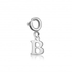 SAGAPO - COLLEZIONE JOY - CHARM IN ACCIAIO A FORMA DI LETTERA B