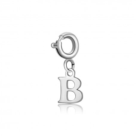 SAGAPO - COLLEZIONE JOY - CHARM IN ACCIAIO A FORMA DI LETTERA B