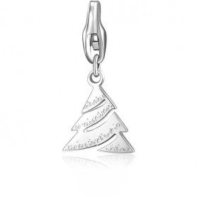 SAGAPO - COLLEZIONE HAPPY - CHARM A FORMA DI ALBERO DI NATALE IN ACCIAIO