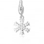 SAGAPO - COLLEZIONE HAPPY - CHARM A FORMA DI FIOCCO DI NEVE IN ACCIAIO