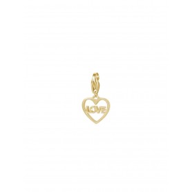 SAGAPO - COLLEZIONE HAPPY - CHARM CUORE IN ACCIAIO E PVD ORO