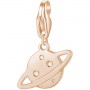 SAGAPO - COLLEZIONE HAPPY - CHARM A FORMA DI PIANETA IN ACCIAIO E PVD ORO ROSA