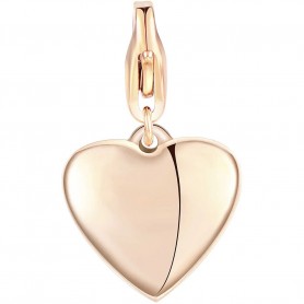 SAGAPO - COLLEZIONE HAPPY - CHARM A FORMA DI CUORE IN ACCIAIO E PVD ORO ROSA