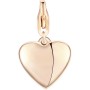 SAGAPO - COLLEZIONE HAPPY - CHARM A FORMA DI CUORE IN ACCIAIO E PVD ORO ROSA