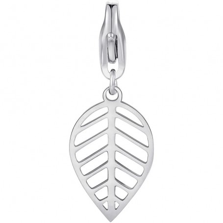 SAGAPO - COLLEZIONE HAPPY - CHARM A FORMA DI FOGLIA IN ACCIAIO