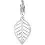 SAGAPO - COLLEZIONE HAPPY - CHARM A FORMA DI FOGLIA IN ACCIAIO