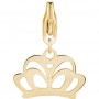 SAGAPO - COLLEZIONE HAPPY - CHARM A FORMA DI CORONA IN ACCIAIO E PVD ORO