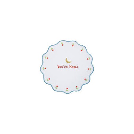 BACI MILANO - TOVAGLIETTA TONDA RICAMATA - COLLEZIONE MAMMA MIA