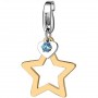 SAGAPO - COLLEZIONE HAPPY - CHARM A FORMA DI STELLA IN ACCIAIO E PVD ORO