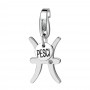 SAGAPO - COLLEZIONE HAPPY - CHARM A FORMA DI SEGNO ZODIACALE PESCI IN ACCIAIO