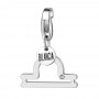 SAGAPO - COLLEZIONE HAPPY - CHARM A FORMA DI SEGNO ZODIACALE BILANCIA IN ACCIAIO