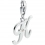 SAGAPO - COLLEZIONE HAPPY - CHARM CON LETTERA K IN ACCIAIO