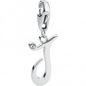 SAGAPO - COLLEZIONE HAPPY - CHARM CON LETTERA J IN ACCIAIO