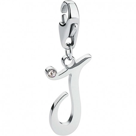 SAGAPO - COLLEZIONE HAPPY - CHARM CON LETTERA J IN ACCIAIO