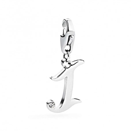 SAGAPO - COLLEZIONE HAPPY - CHARM CON LETTERA I IN ACCIAIO