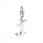 SAGAPO - COLLEZIONE HAPPY - CHARM CON LETTERA I IN ACCIAIO