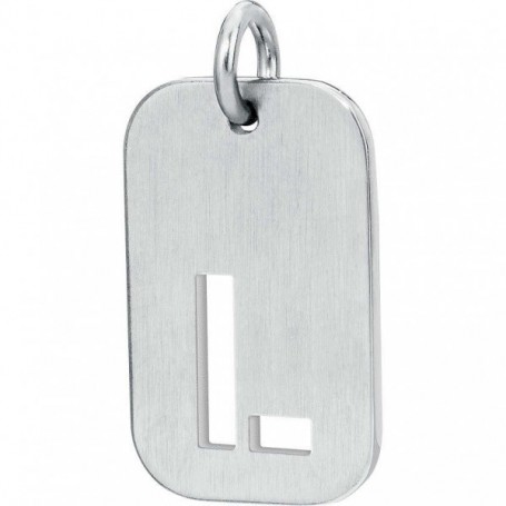 SAGAPO - COLLEZIONE TAG.ME - PIASTRINA CON LETTERA L IN ACCIAIO