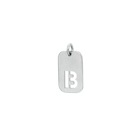 SAGAPO - COLLEZIONE TAG.ME - PIASTRINA CON LETTERA B IN ACCIAIO