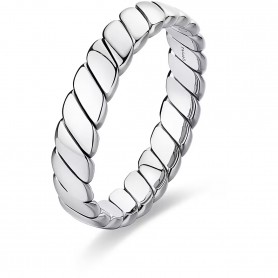 SAGAPO - COLLEZIONE FORLOVE - ANELLO A CORDA IN ACCIAIO