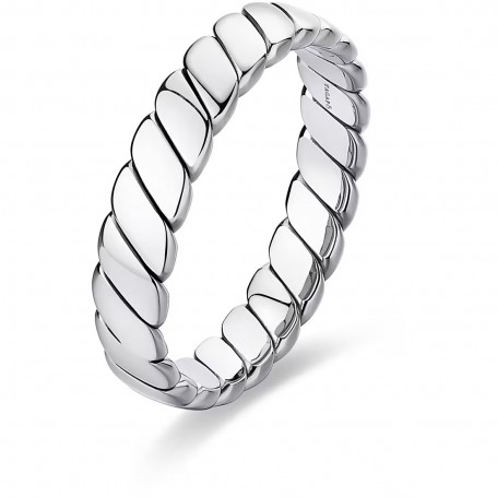 SAGAPO - COLLEZIONE FORLOVE - ANELLO A CORDA IN ACCIAIO