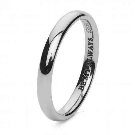 SAGAPO - COLLEZIONE FORLOVE - ANELLO FEDINA CON INCISIONE INTERNA "BE MY ALWAYS" IN ACCIAIO