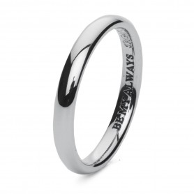 SAGAPO - COLLEZIONE FORLOVE - ANELLO FEDINA CON INCISIONE INTERNA "BE MY ALWAYS" IN ACCIAIO