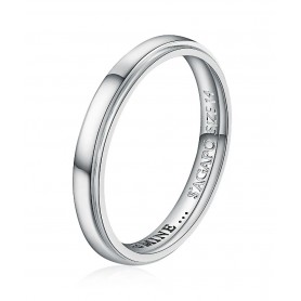 SAGAPO - COLLEZIONE FORLOVE - ANELLO FEDINA CON INCISIONE INTERNA "BE MINE" IN ACCIAIO
