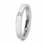SAGAPO - COLLEZIONE FORLOVE - ANELLO FEDINA CON INCISIONE INTERNA "BE MINE" IN ACCIAIO CON ZIRCONE BIANCO