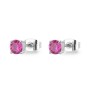 SAGAPO - COLLEZIONE DAZZLY - ORECCHINI A LOBO IN ACCIAIO CON CUBIC ZIRCONIA COLORE ROSE