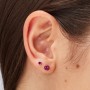 SAGAPO - COLLEZIONE DAZZLY - ORECCHINI A LOBO IN ACCIAIO CON CUBIC ZIRCONIA COLORE ROSE