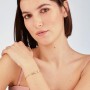SAGAPO - COLLEZIONE LUCE - BRACCIALE IN ACCIAIO E FINITURA PVD ORO 14K CON CRISTALLI CENTRALI