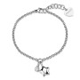 SAGAPO - COLLEZIONE CLICK - BRACCIALE IN ACCIAIO CON CIONDOLO A FORMA DI STELLA E CUBIC ZIRCONIA