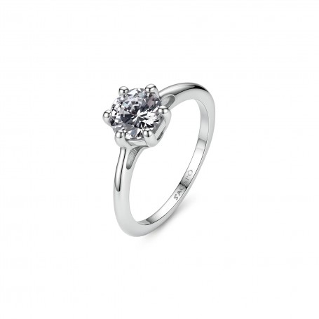 SAGAPO - COLLEZIONE DAZZLY - ANELLO IN ACCIAIO CON CUBIC ZIRCONIA