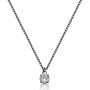 SAGAPO - COLLEZIONE TRICKY - COLLANA GIROCOLLO IN ACCIAIO E FINITURA PVD COLORE RUTENIO CON CUBIC ZIRCONIA
