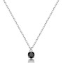 SAGAPO - COLLEZIONE TRICKY - COLLANA GIROCOLLO IN ACCIAIO CON CUBIC ZIRCONIA NERO